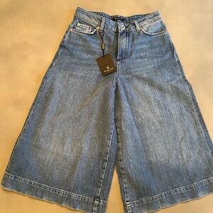 Massimo Dutti Blue Flare Culotte Jeans